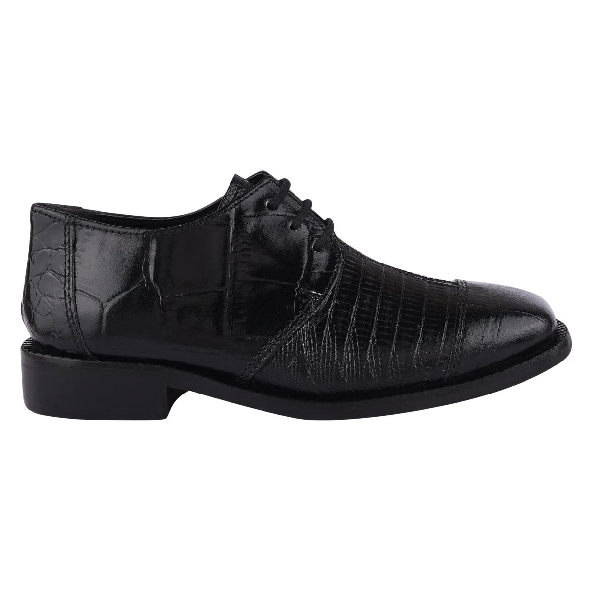 Liberty Zeno Joseph Black Leather Oxford Style Dress Shoes for Kids - Image 5