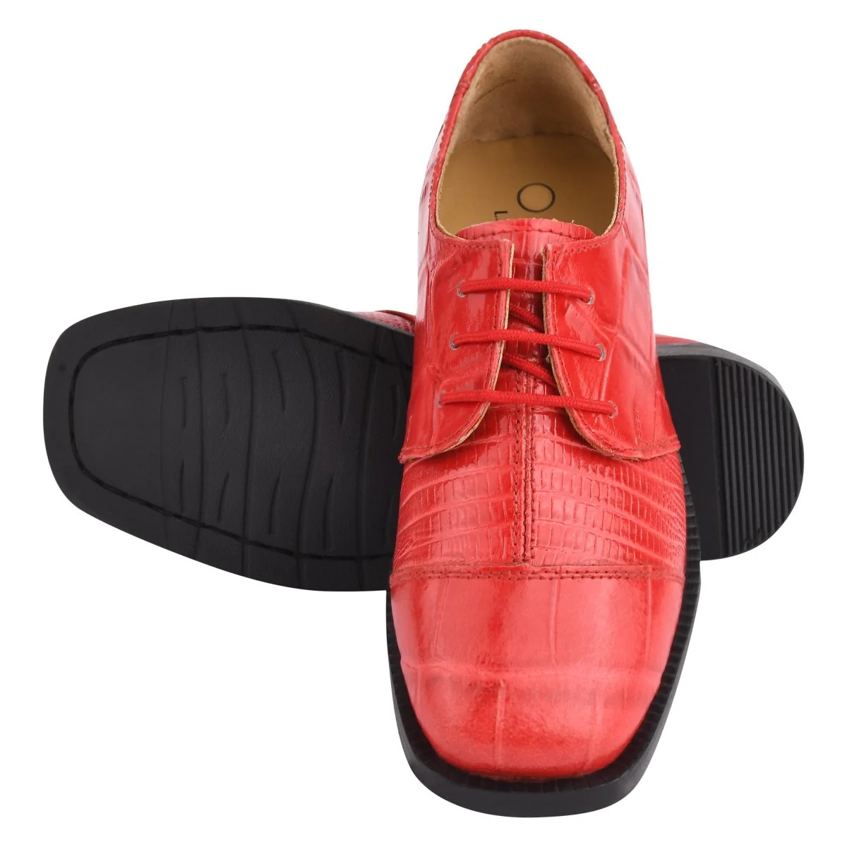 Liberty Zeno Joseph Leather Oxford Style Dress Shoes for Kids - Image 7