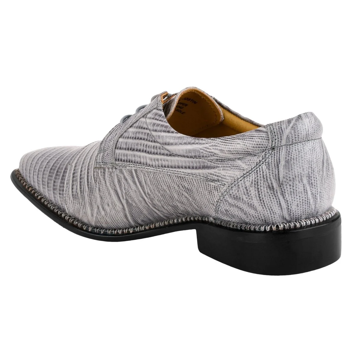 Liberty Zeno Jostin Genuine Leather Lizard Print Oxford Style Dress Shoes For Men - Image 11