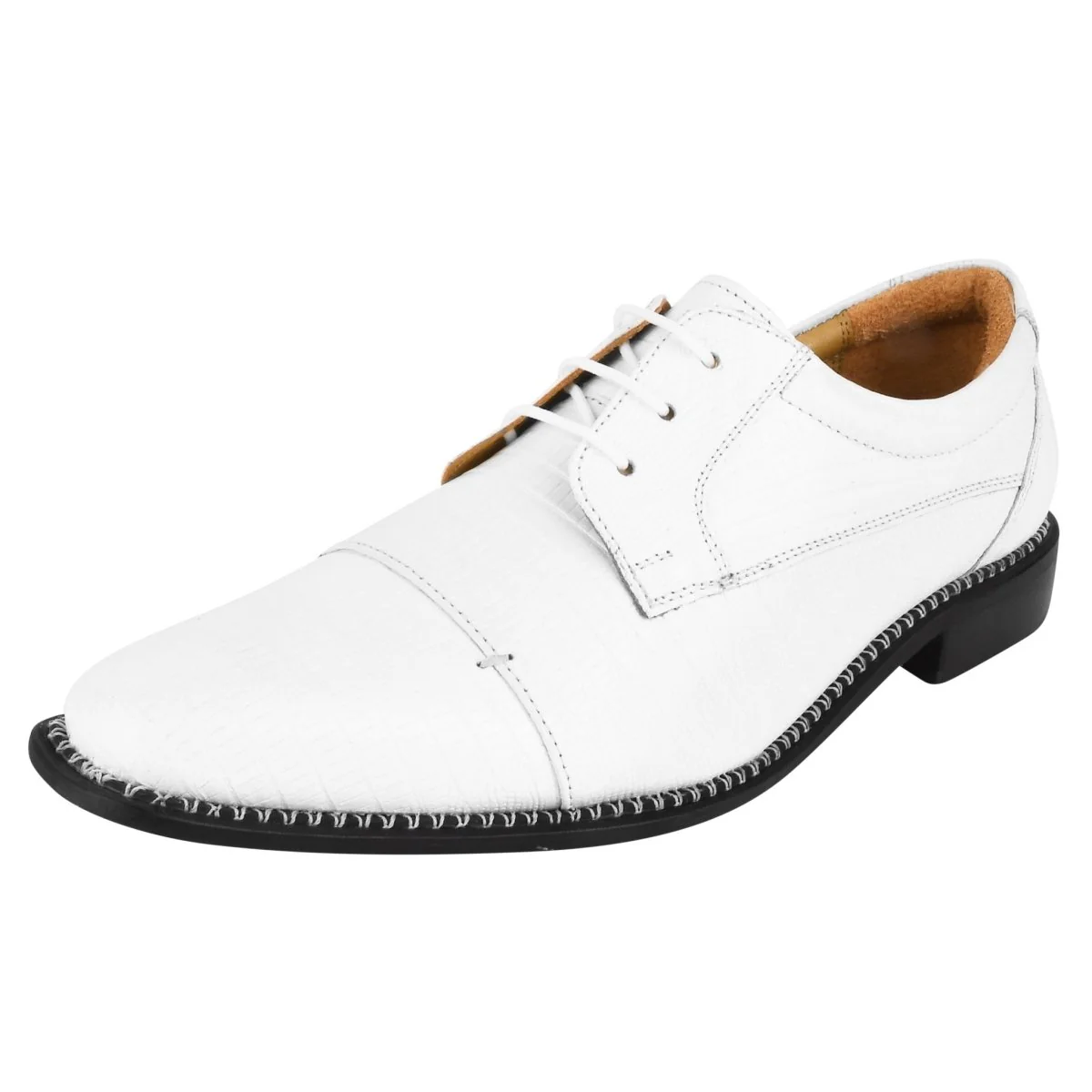 Liberty Zeno Jostin Genuine Leather Lizard Print Oxford Style Dress Shoes For Men - Image 25