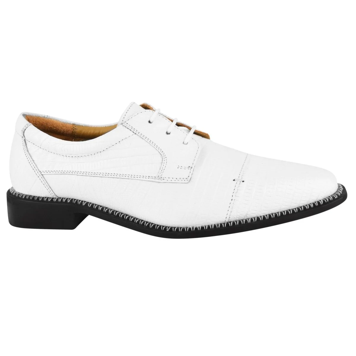 Liberty Zeno Jostin Genuine Leather Lizard Print Oxford Style Dress Shoes For Men - Image 29