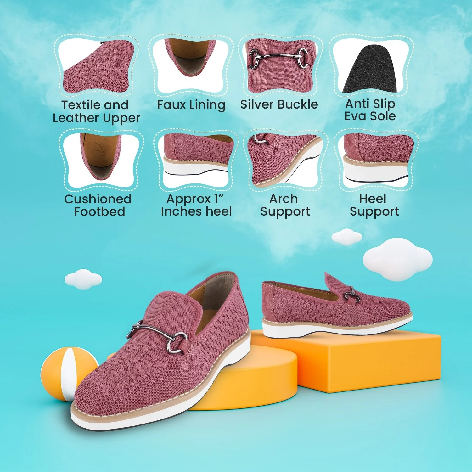 Liberty Zeno Joyce Textile Eva sole Style with Buckle Loafers for kids - Image 2