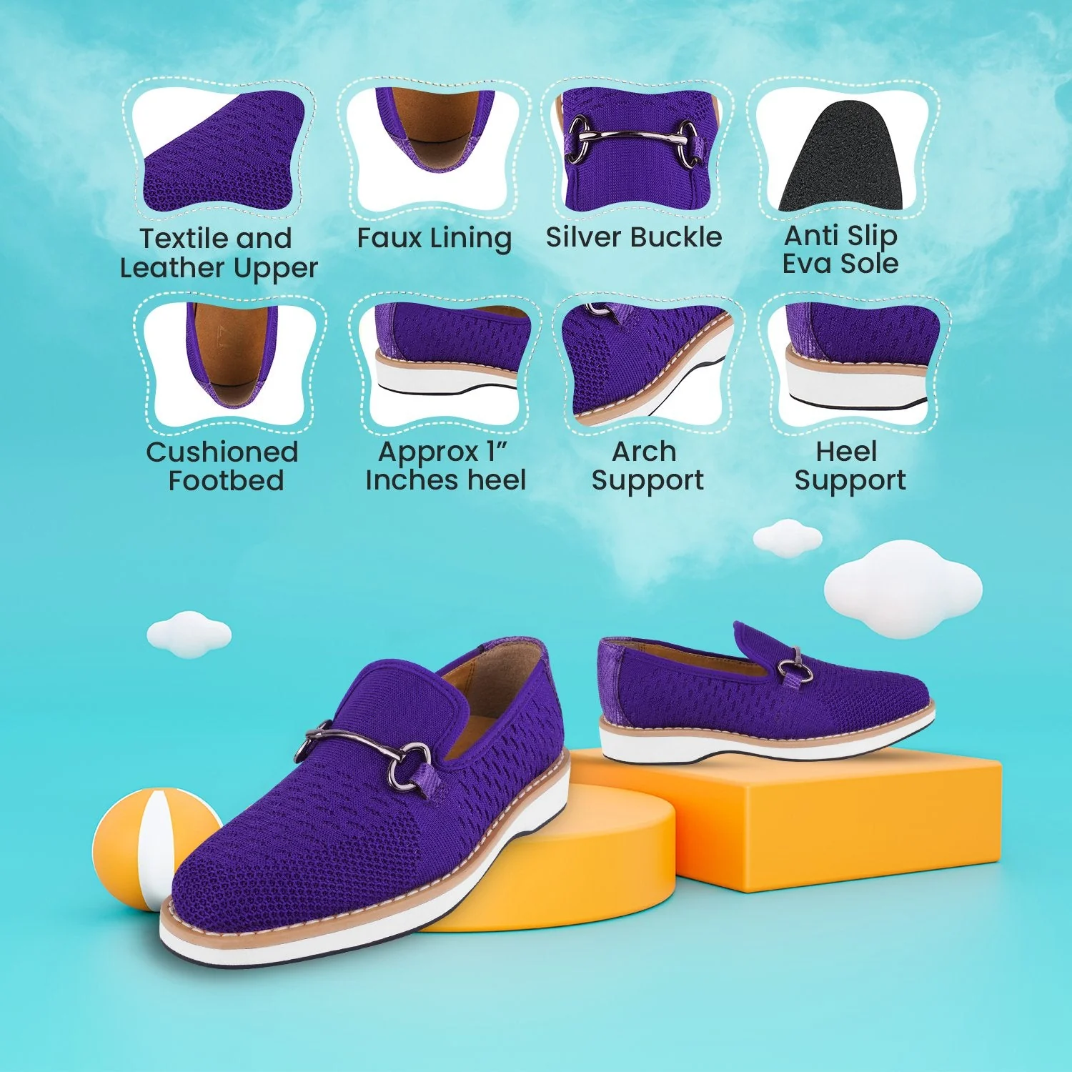 Liberty Zeno Joyce Textile Eva sole Style with Buckle Loafers for kids - Image 50