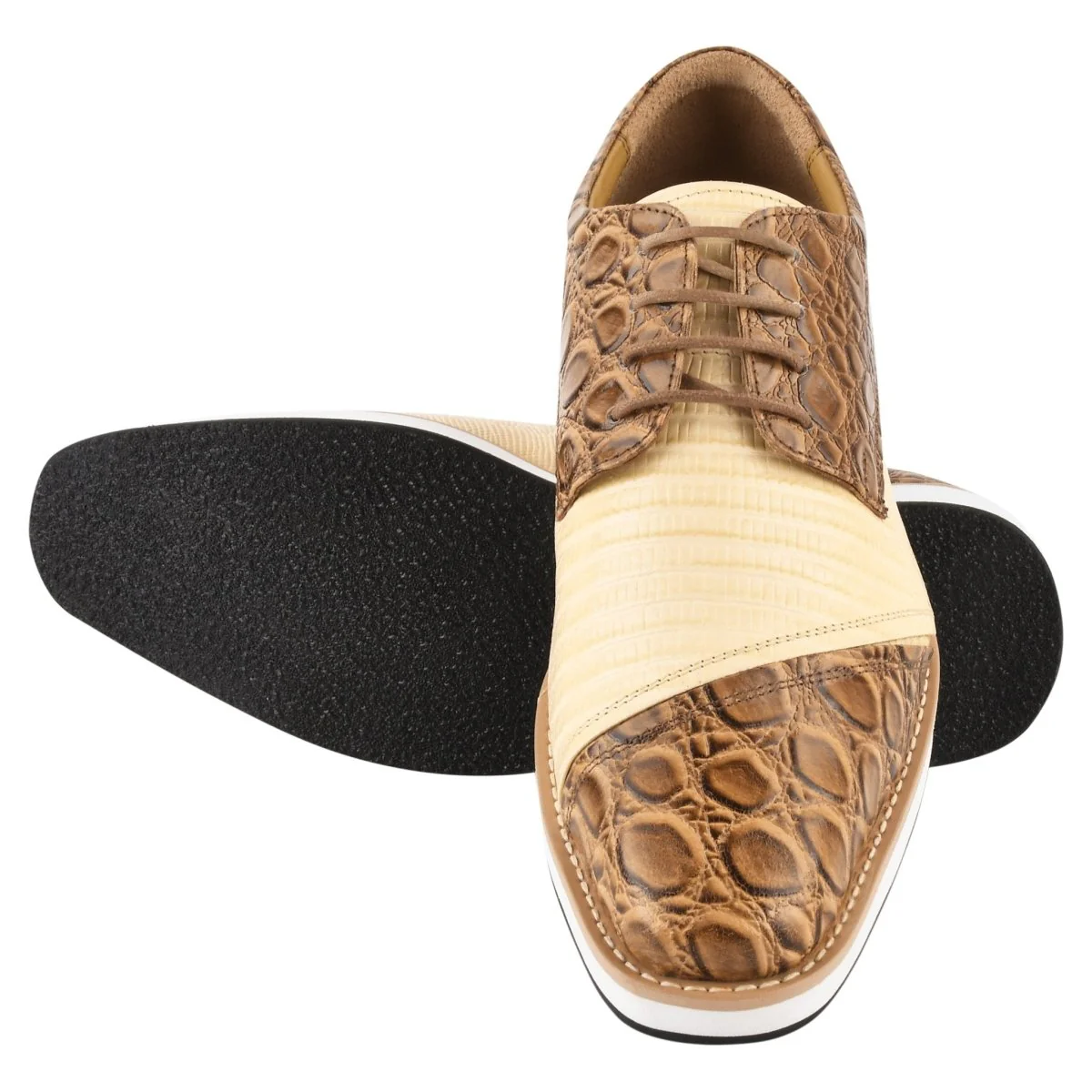 Liberty Zeno Lucky mens oxford croco lizard print casual shoes - Image 3