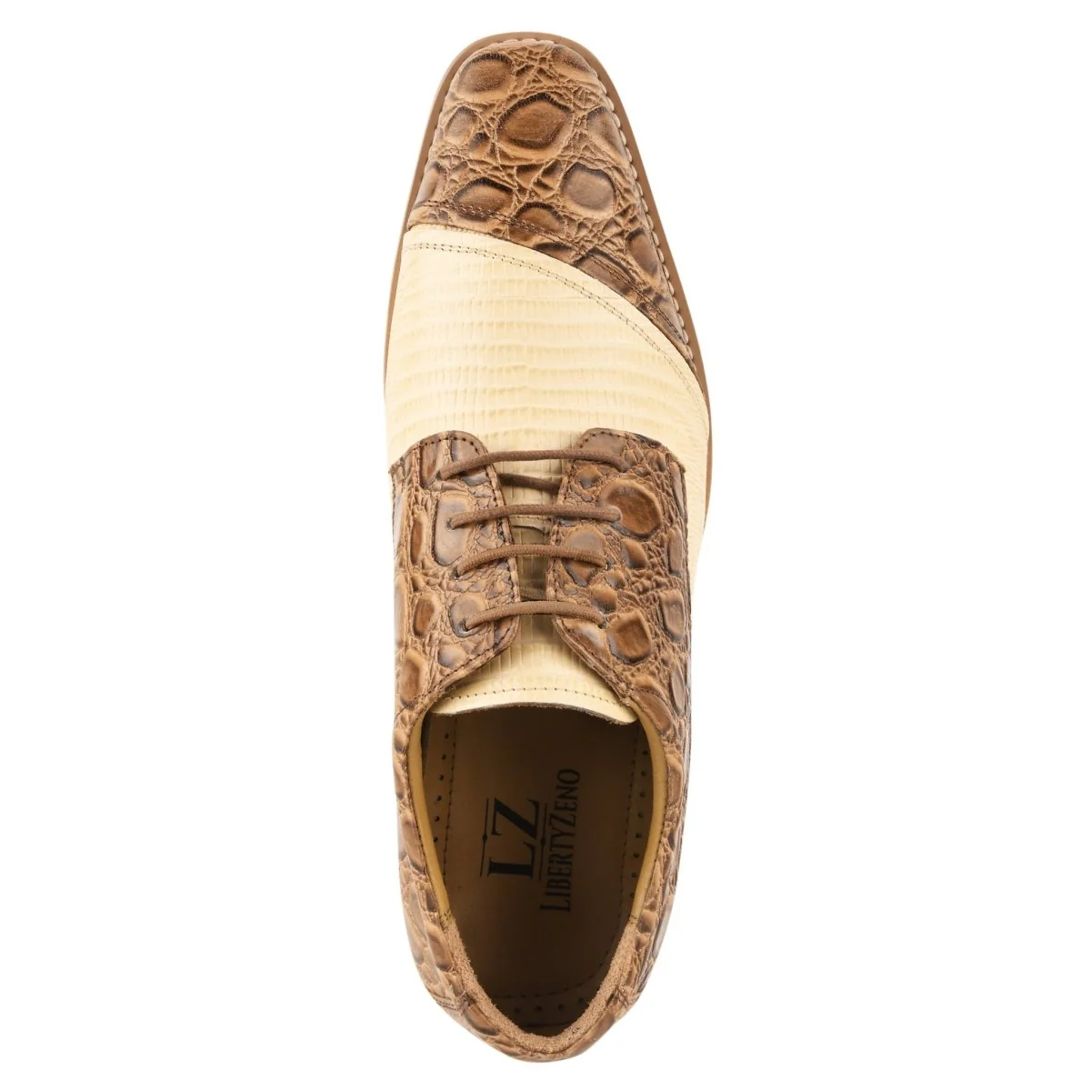 Liberty Zeno Lucky mens oxford croco lizard print casual shoes - Image 5