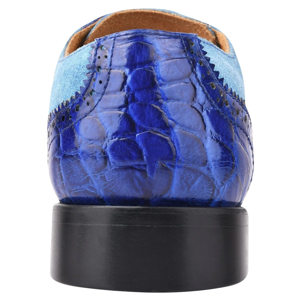 Liberty Zeno Macon Leather and Suede Crocodile Printed Oxford Dress Shoes - Image 37
