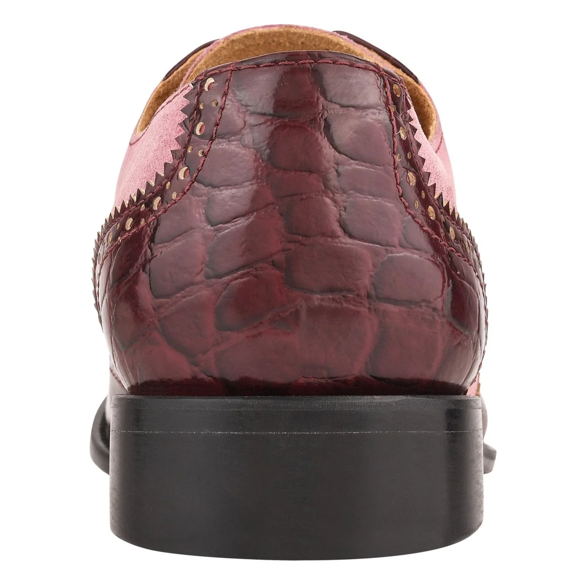 Liberty Zeno Macon Leather and Suede Crocodile Printed Oxford Dress Shoes - Image 6