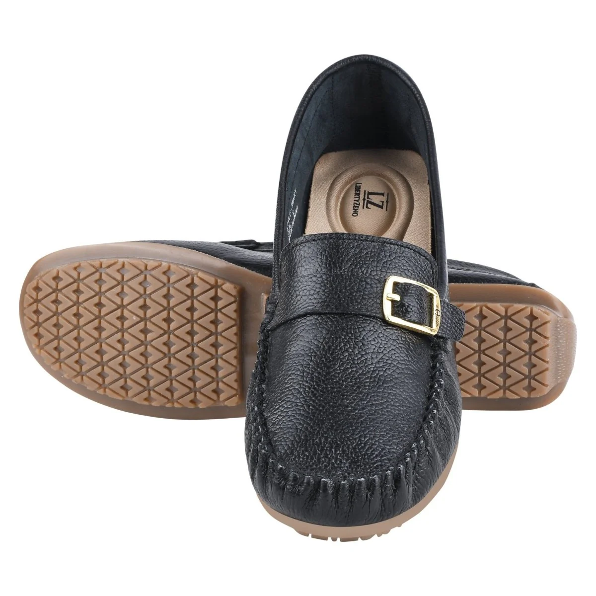 Liberty Zeno MARY Genuine Leather Women's Slip On Buckle Loafers - Image 12