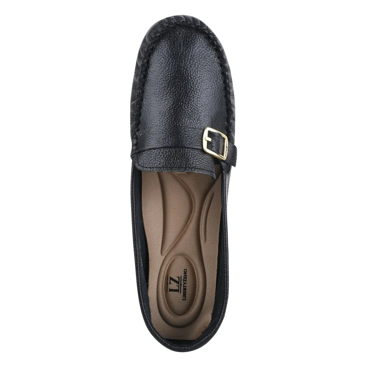 Liberty Zeno MARY Genuine Leather Women's Slip On Buckle Loafers - Image 14