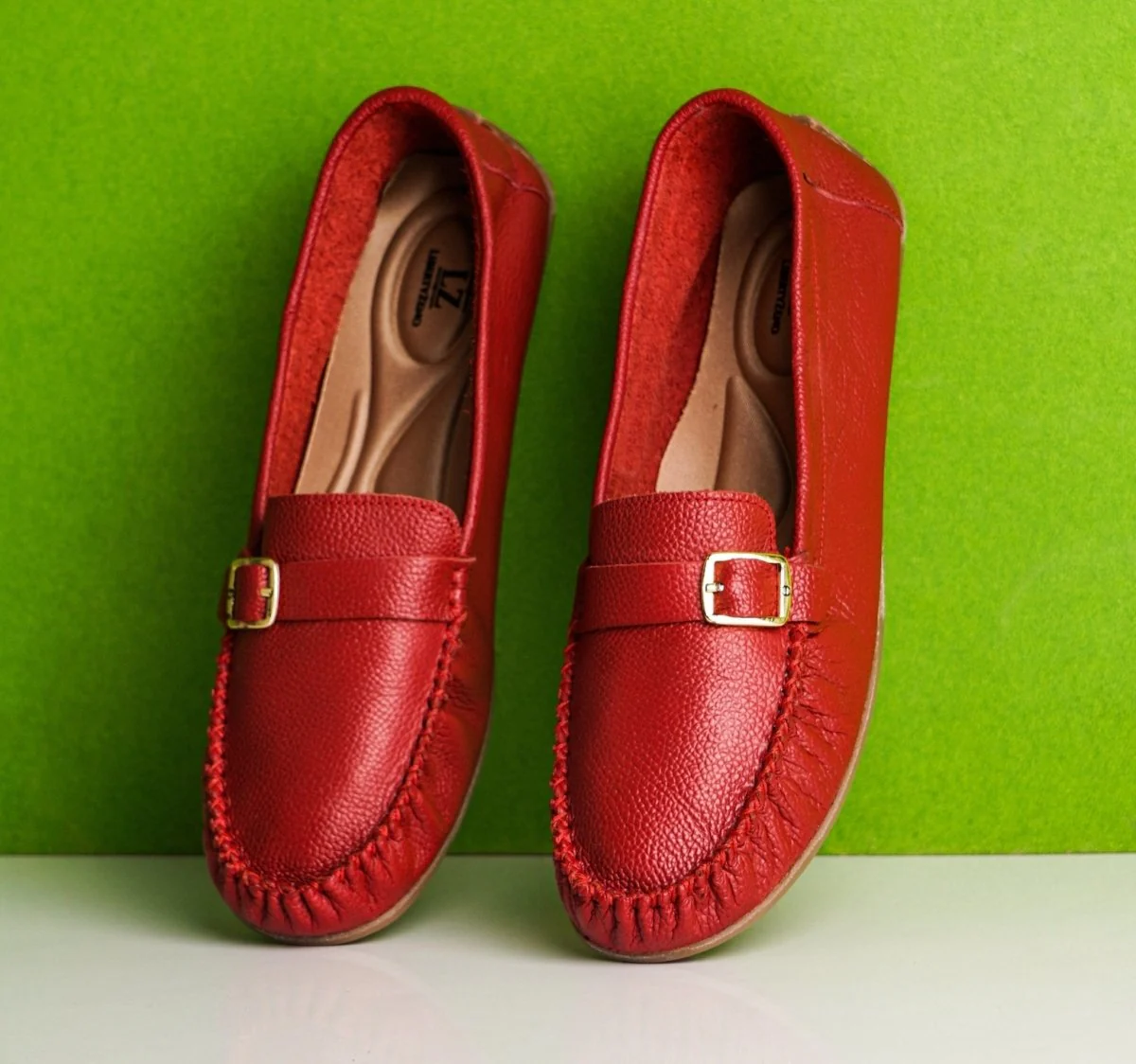 Liberty Zeno MARY Genuine Leather Women's Slip On Buckle Loafers - Image 2