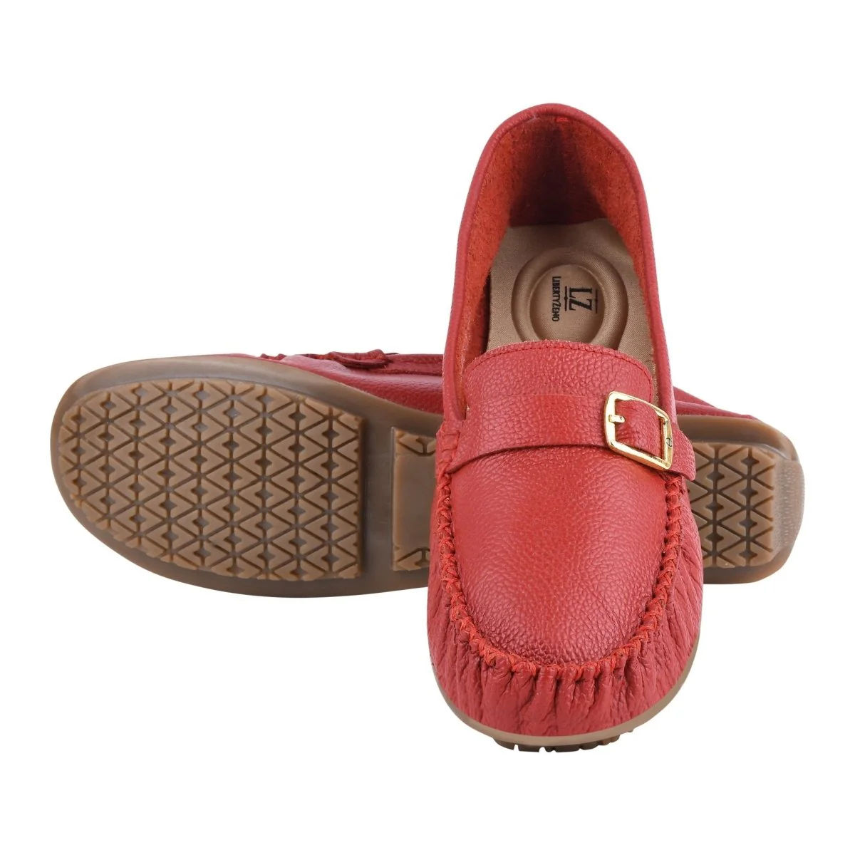 Liberty Zeno MARY Genuine Leather Women's Slip On Buckle Loafers - Image 3