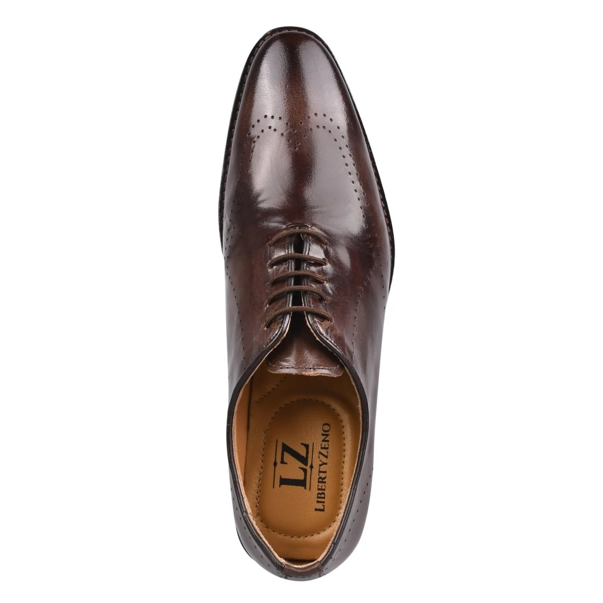Liberty Zeno Mens Genuine Leather Wingtip Formal Business Dress Shoe - Image 11
