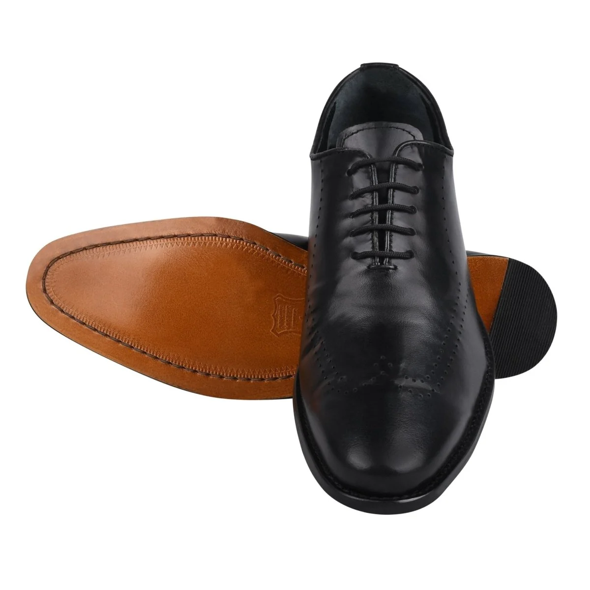 Liberty Zeno Mens Genuine Leather Wingtip Formal Business Dress Shoe - Image 2