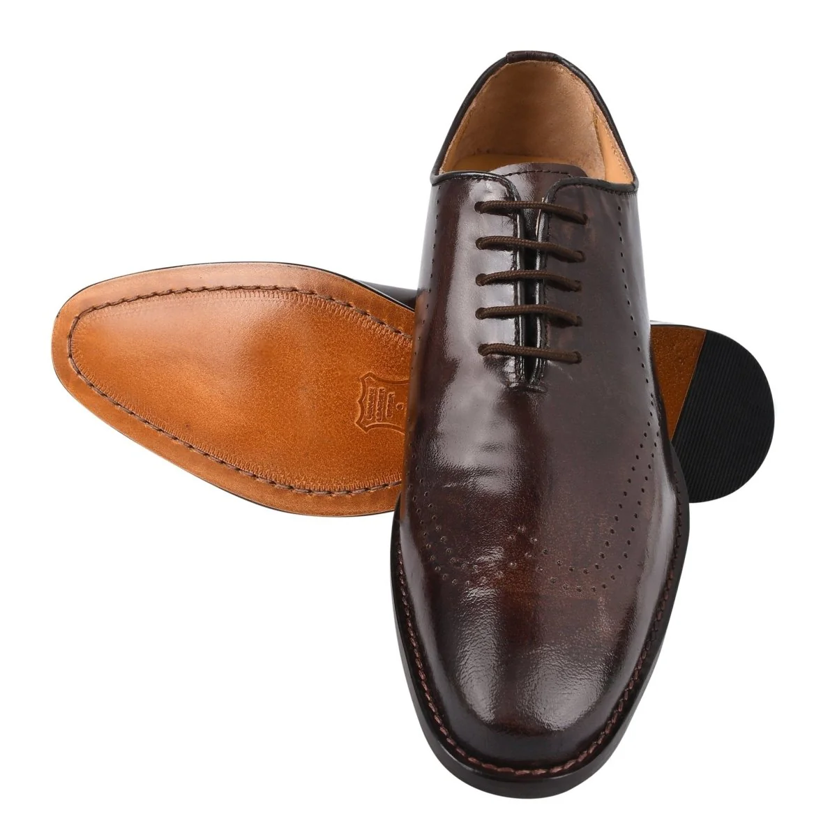 Liberty Zeno Mens Genuine Leather Wingtip Formal Business Dress Shoe - Image 9