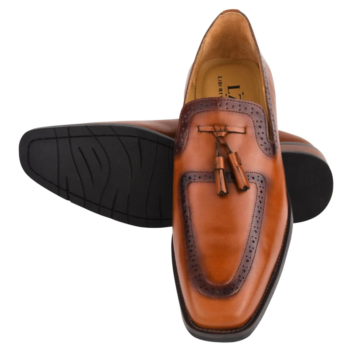 Liberty Zeno Men's Tassel Loafer Leather Shoes - Image 2