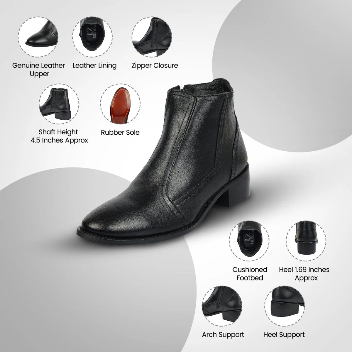 Liberty Zeno Natty Leather Ankle Length women Boots - Image 2