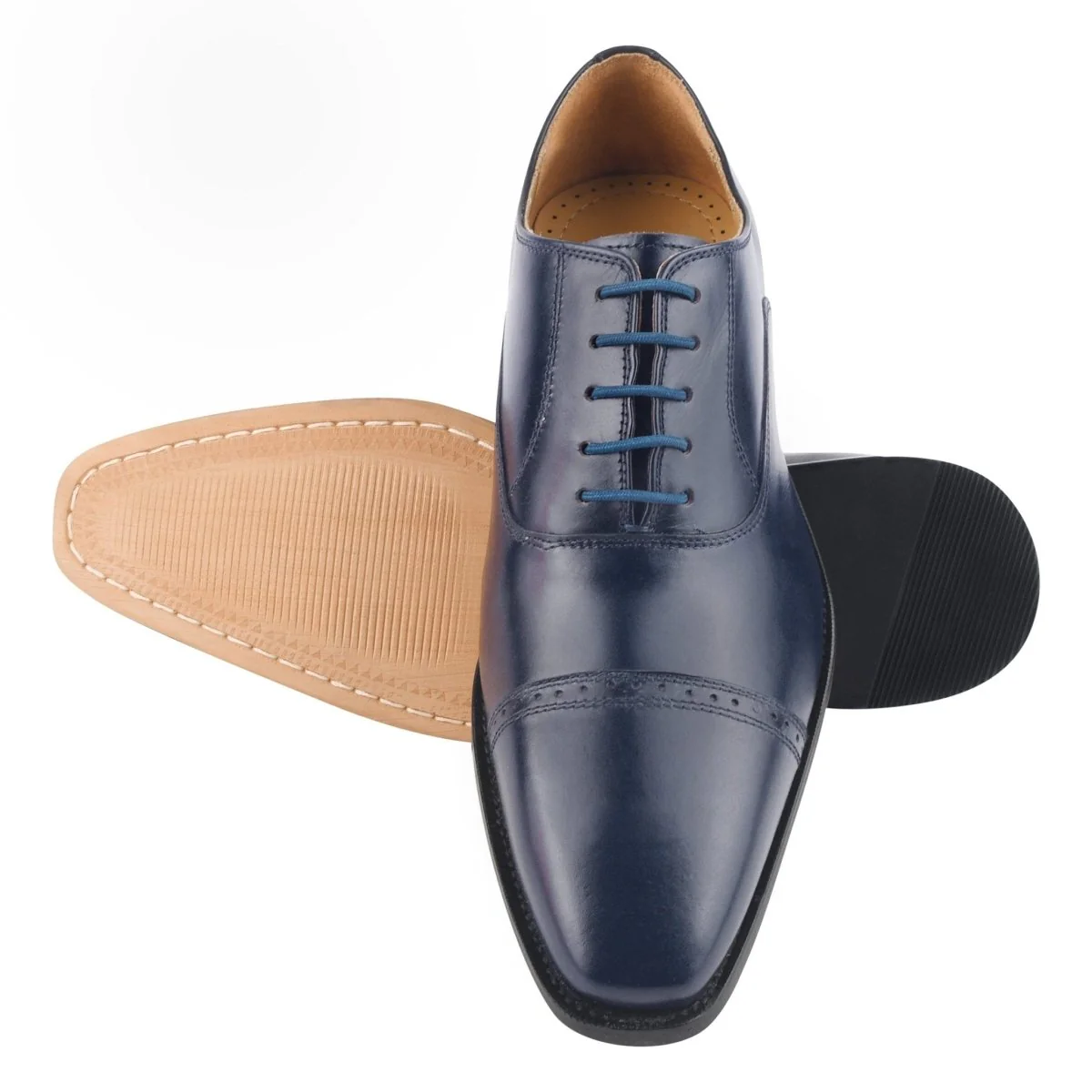 Liberty Zeno Oscar Mens Leather Lace up Oxford Designer Dress Shoes - Image 12