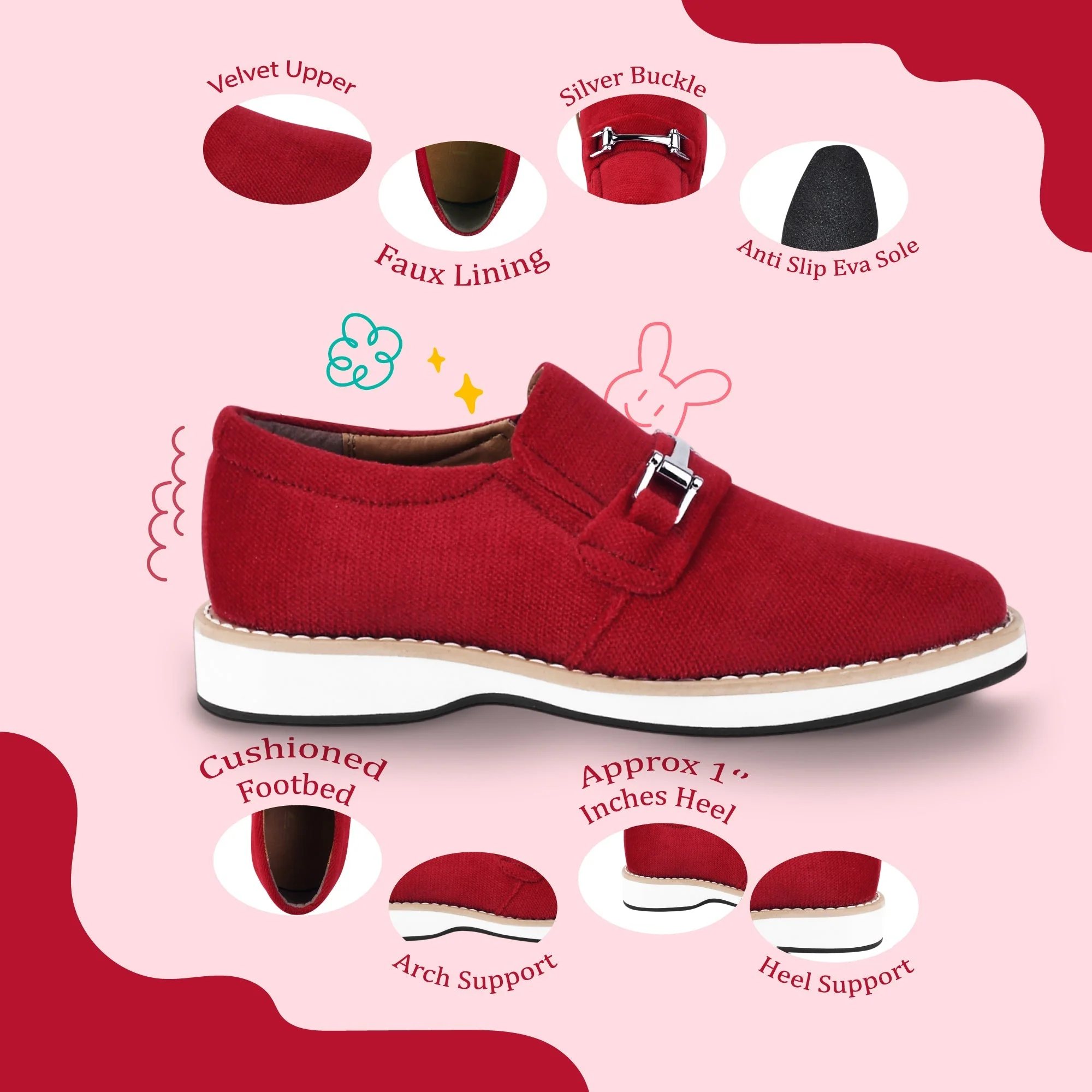Liberty Zeno Rachel Kids Velvet Buckle semi casual Loafer - Image 11