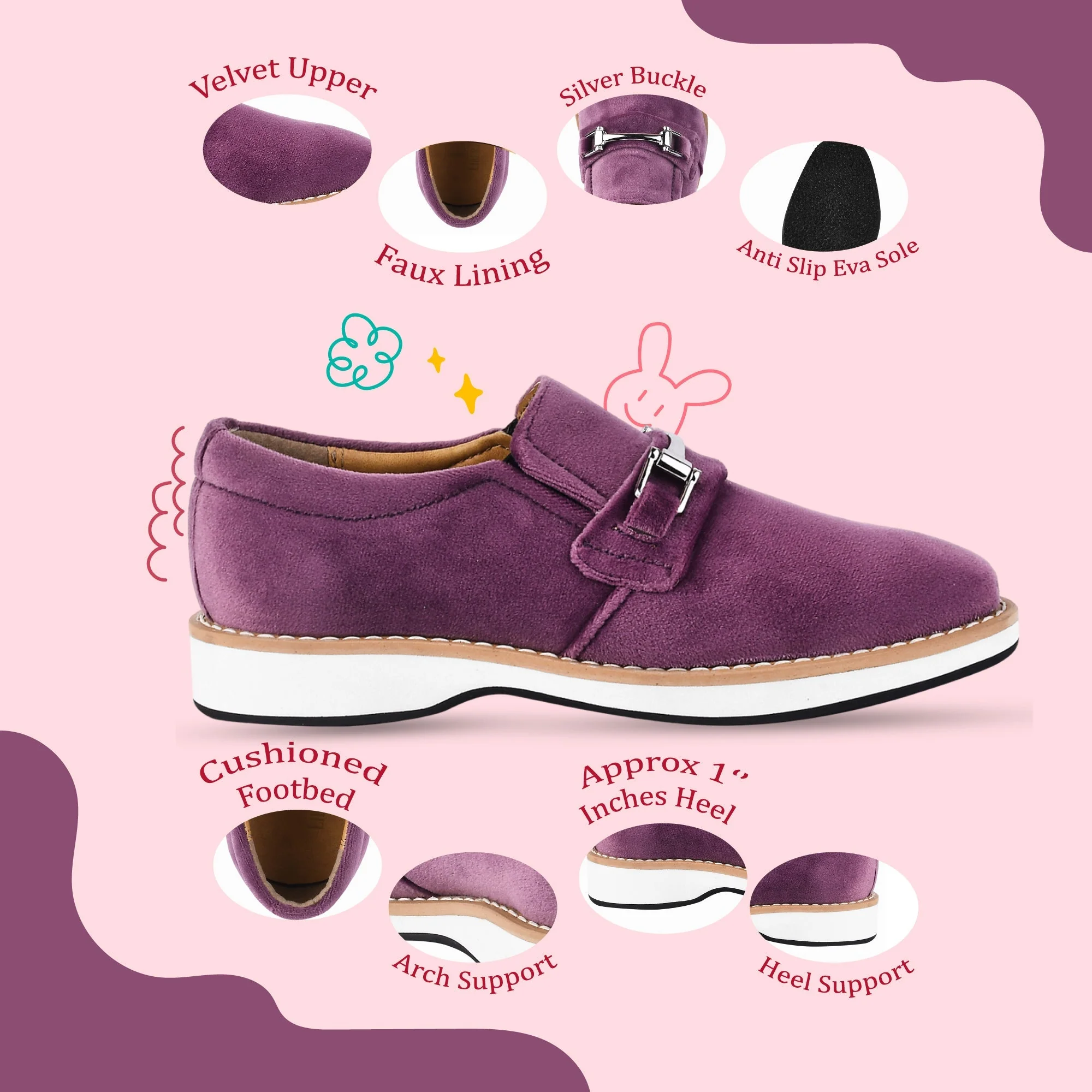 Liberty Zeno Rachel Kids Velvet Buckle semi casual Loafer - Image 18