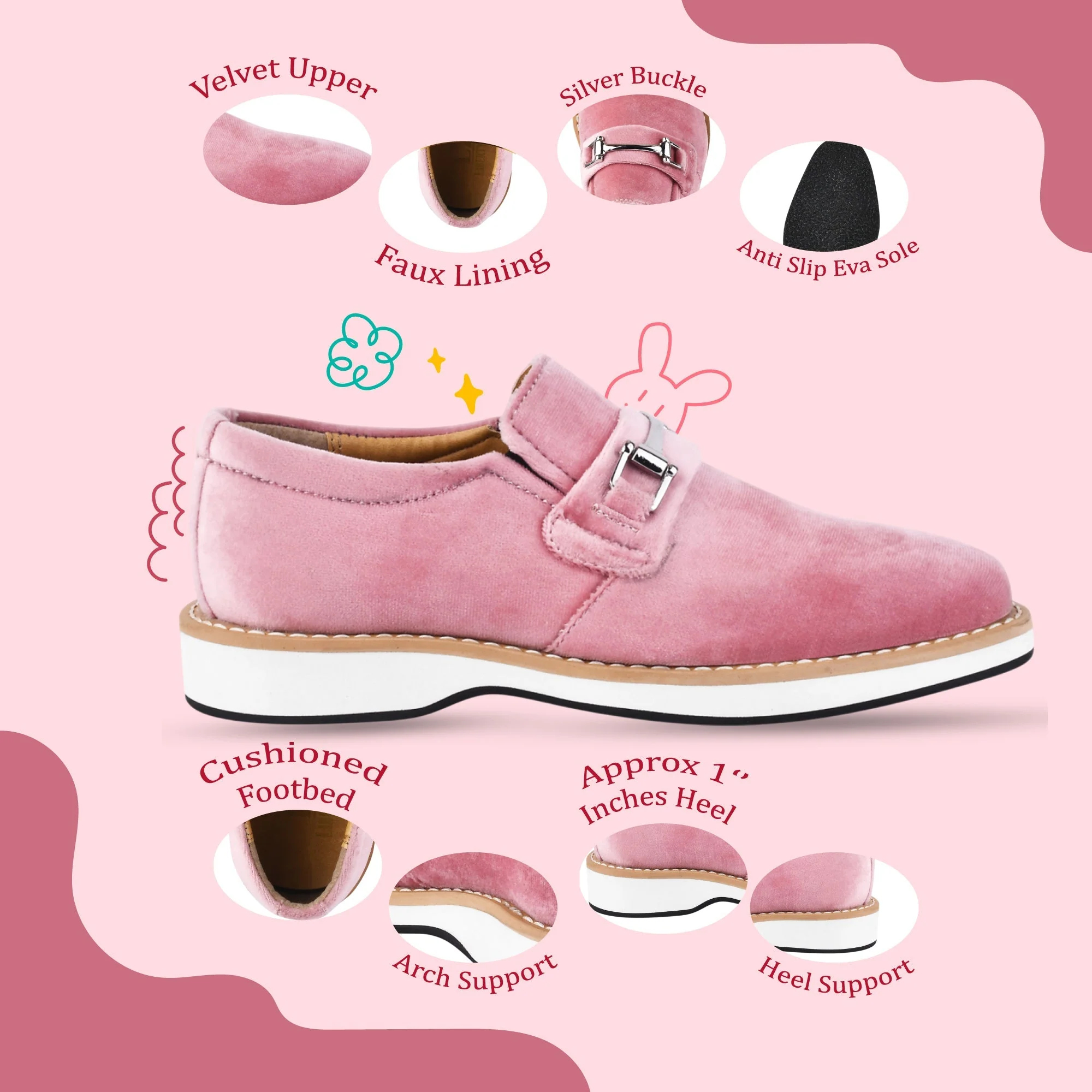 Liberty Zeno Rachel Kids Velvet Buckle semi casual Loafer - Image 26