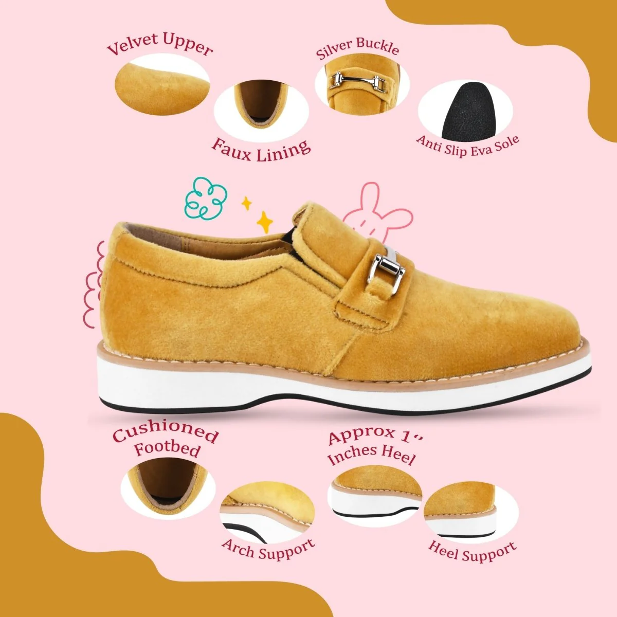 Liberty Zeno Rachel Kids Velvet Buckle semi casual Loafer - Image 3