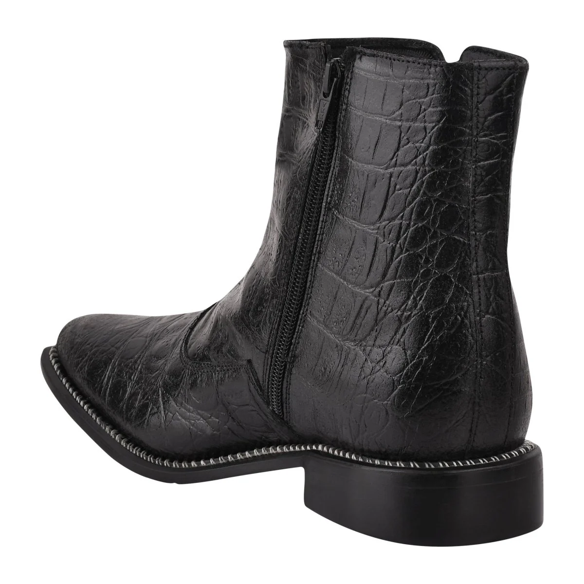 Liberty Zeno SANDRA Leather Ankle Length Side Zip Up Boots - Image 3