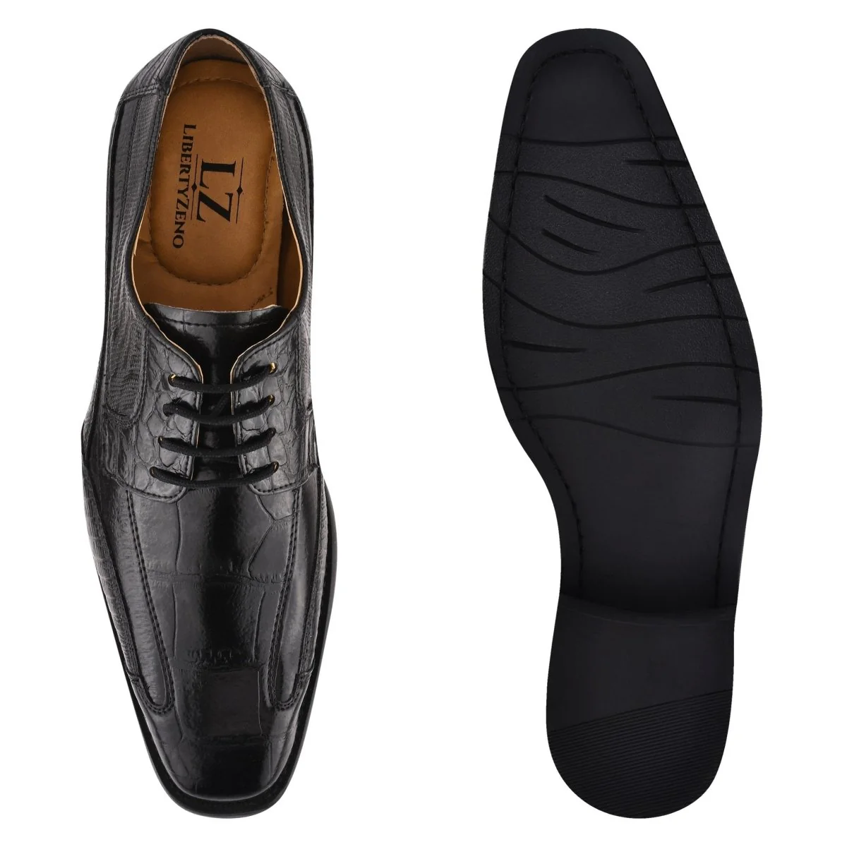 Liberty Zeno Sculpt Leather Oxford Style Dress Shoes - Image 9