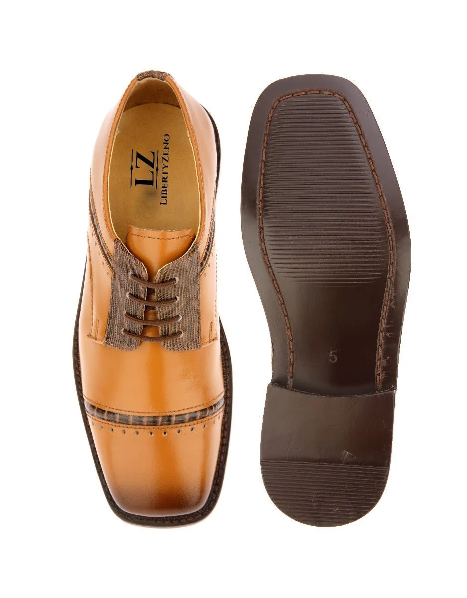 Liberty Zeno Swish Leather Oxford Style Dress Shoes for Kids - Image 9