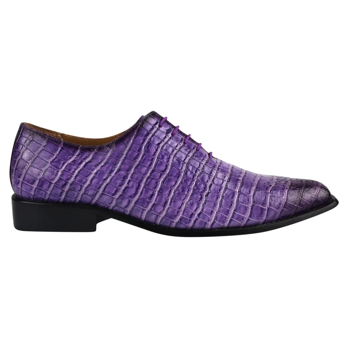 Liberty Zeno Walter Small Croco Leather Lace up Oxford Dress shoes - Image 12