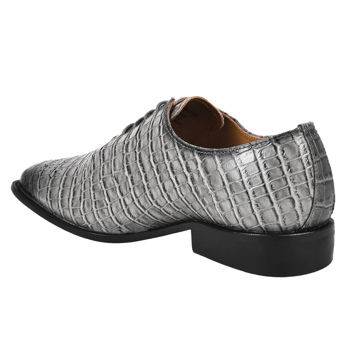 Liberty Zeno Walter Small Croco Leather Lace up Oxford Dress shoes - Image 17