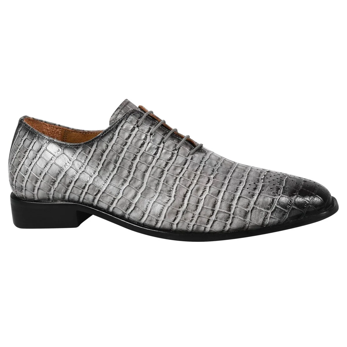 Liberty Zeno Walter Small Croco Leather Lace up Oxford Dress shoes - Image 19