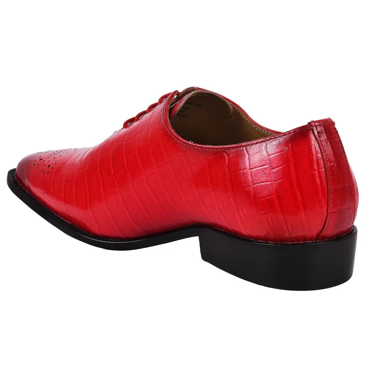 Liberty Zeno Walter Small Croco Leather Lace up Oxford Dress shoes - Image 3