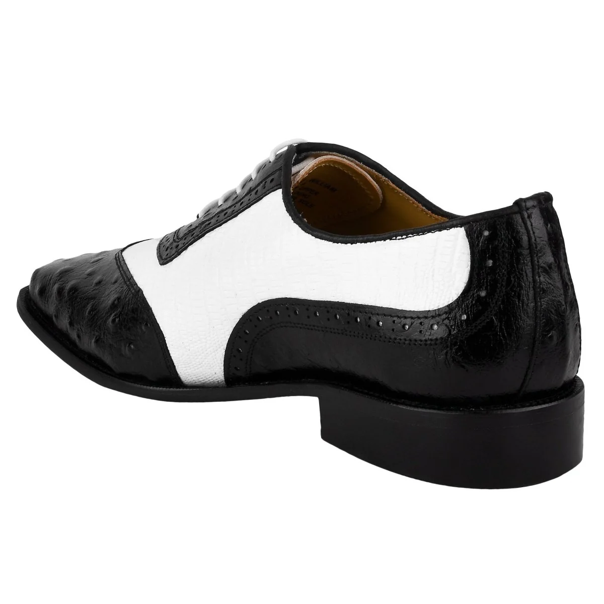 Liberty Zeno William Genuine Leather Two Tonned Lizard/Ostrich Print Oxford Shoes - Image 17