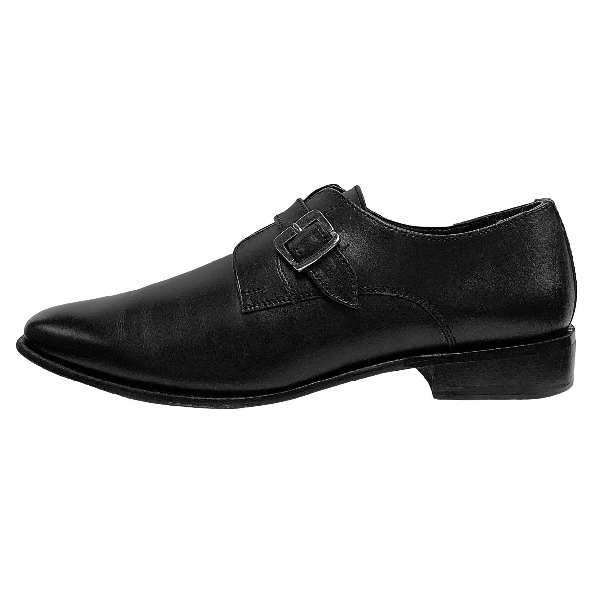 Libertyzeno Shoes LIBERTYZENO Men's Leather Buckle Monk Strap Dress Shoes - Image 2