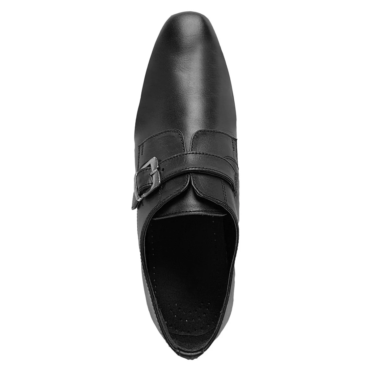 Libertyzeno Shoes LIBERTYZENO Men's Leather Buckle Monk Strap Dress Shoes - Image 3