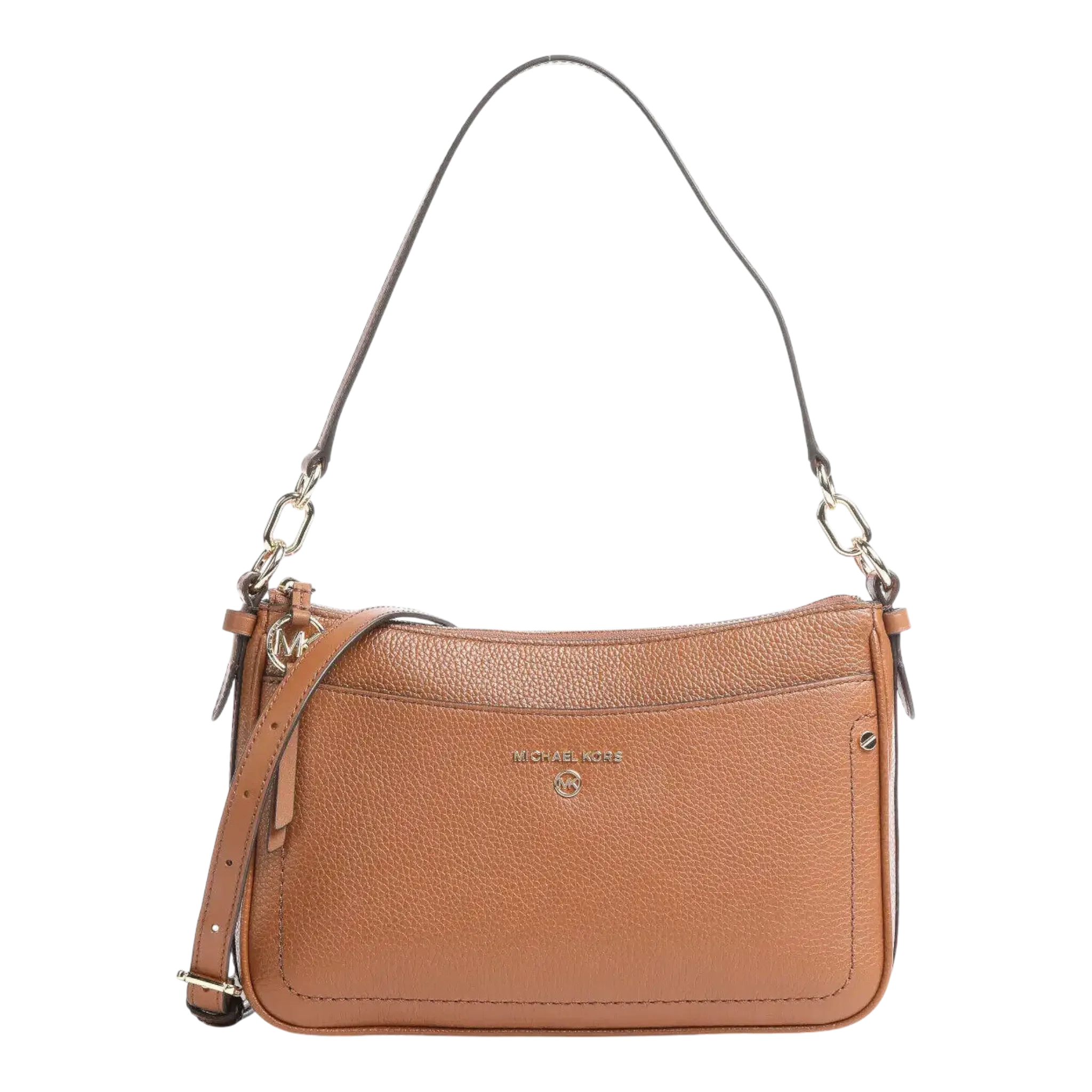Michael Kors Jet Set Charm Womens Brown Leather Shoulder Bag