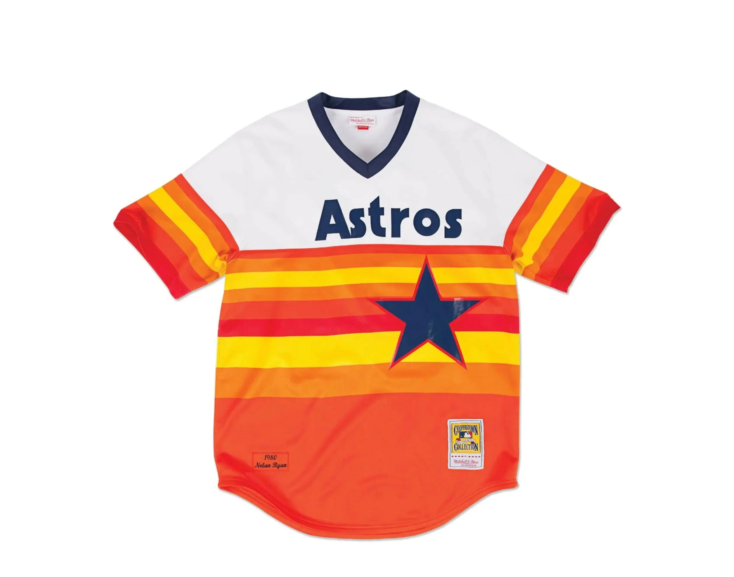 Mitchell & Ness Nolan Ryan Houston Astros 1980 Throwback Jersey Men’s Vegan MLB Retro