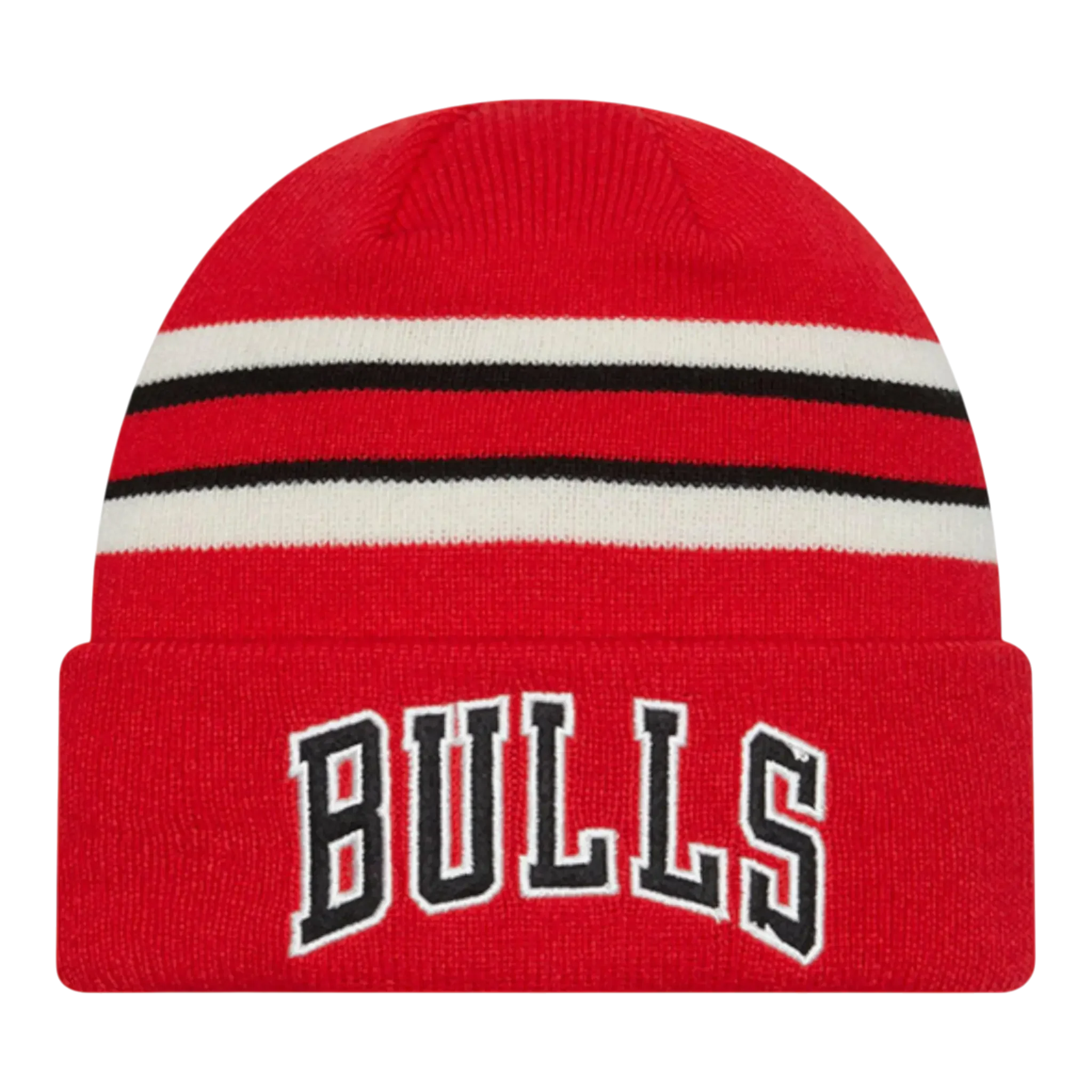 New Era Retro Cuff Knit Chicago Bulls Beanie Embroidered