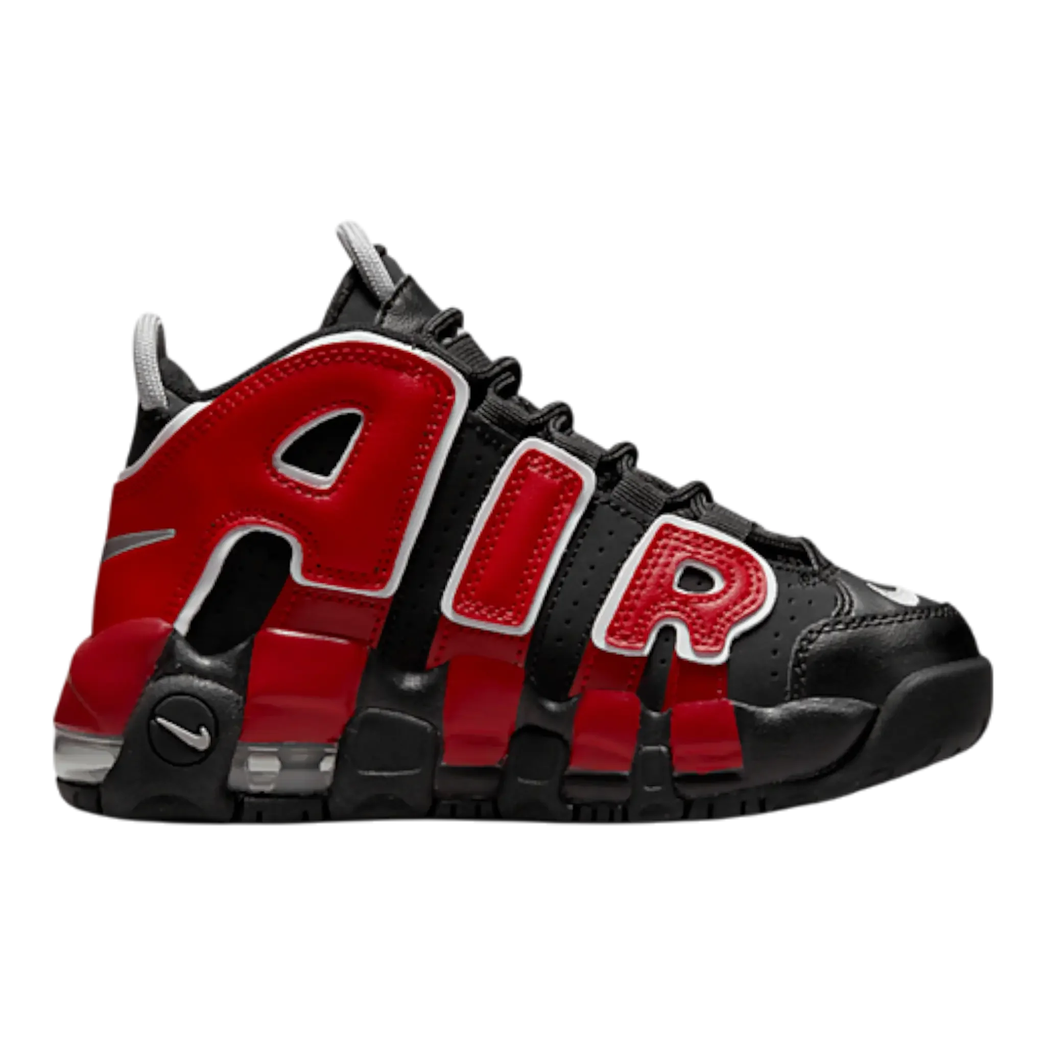 Nike Air More Uptempo Sneaker Kids Black Red Pre-School Casual Shoes