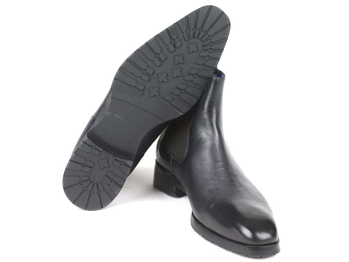 Paul Parkman Black and Gray Chelsea Boots (ID#BT661BLK) - Image 6