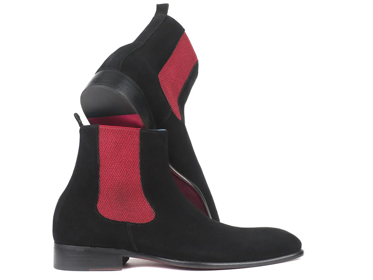 Paul Parkman Black Suede Chelsea Boots (ID#SD841BLK) - Image 6
