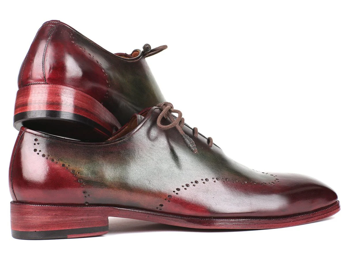 Paul Parkman Bordeaux and Green Wingtip Oxfords (ID#097YL63) - Image 3