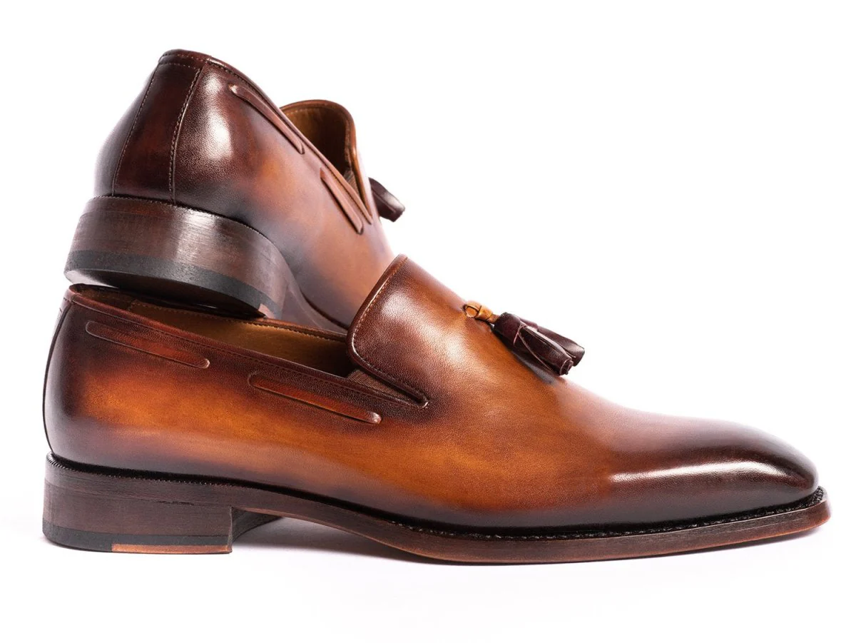 Paul Parkman Brown Goodyear Welted Tassel Loafers (ID#51TS-BRW) - Image 5