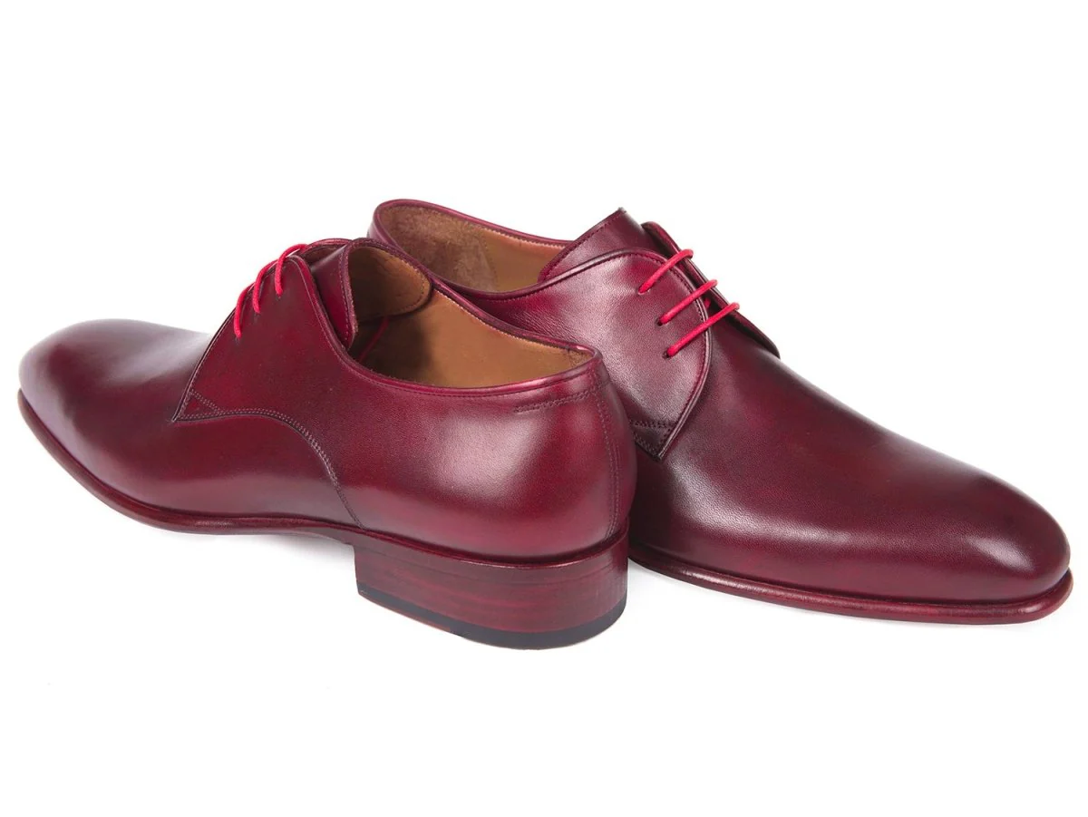 Paul Parkman Burgundy Hand Painted Derby Shoes (ID#633BRD72) - Image 5