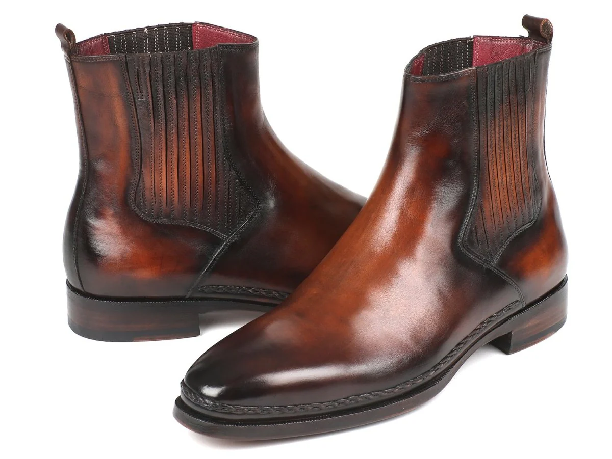 Paul Parkman Chelsea Boots Brown Burnished Leather (ID#BT57-BRW) - Image 2