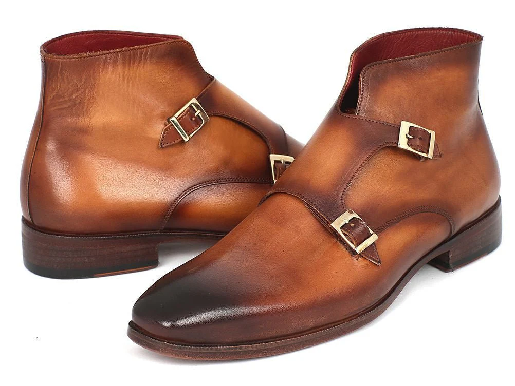 Paul Parkman Double Monkstrap Boots Brown (ID#8154-BRW) - Image 3