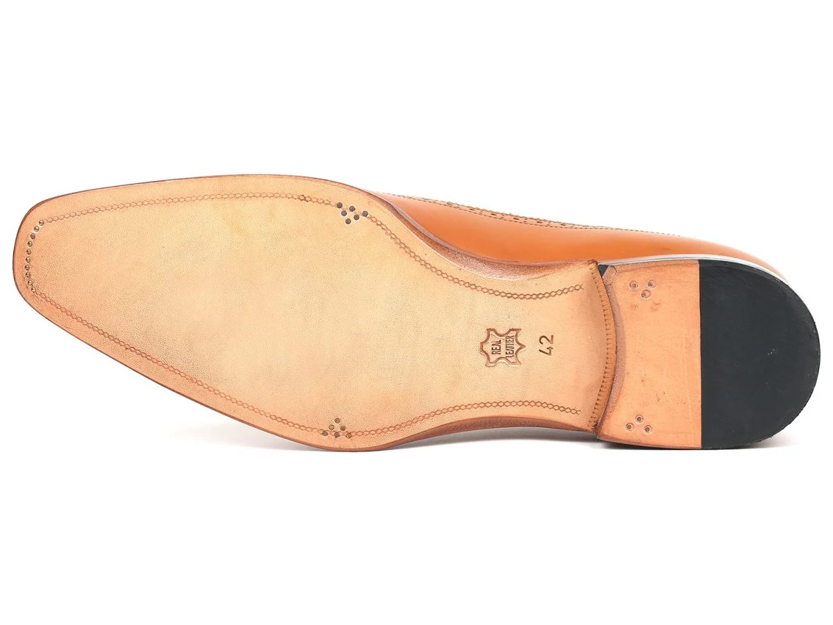 Paul Parkman Dual Tone Wingtip Derby Shoes Cognac and Cream (ID#924CC55) - Image 3