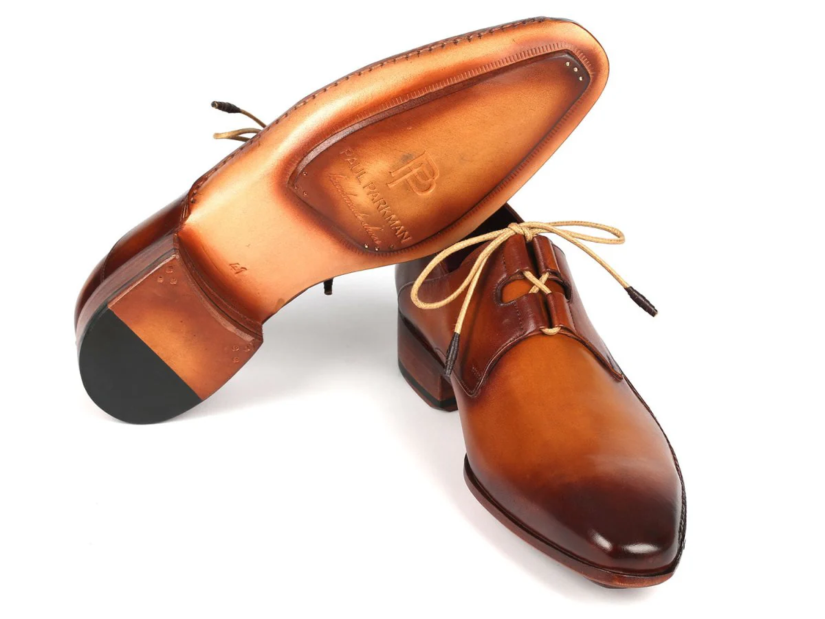 Paul Parkman Ghillie Lacing Handsewn Shoes Light Brown (ID#022-CML) - Image 3