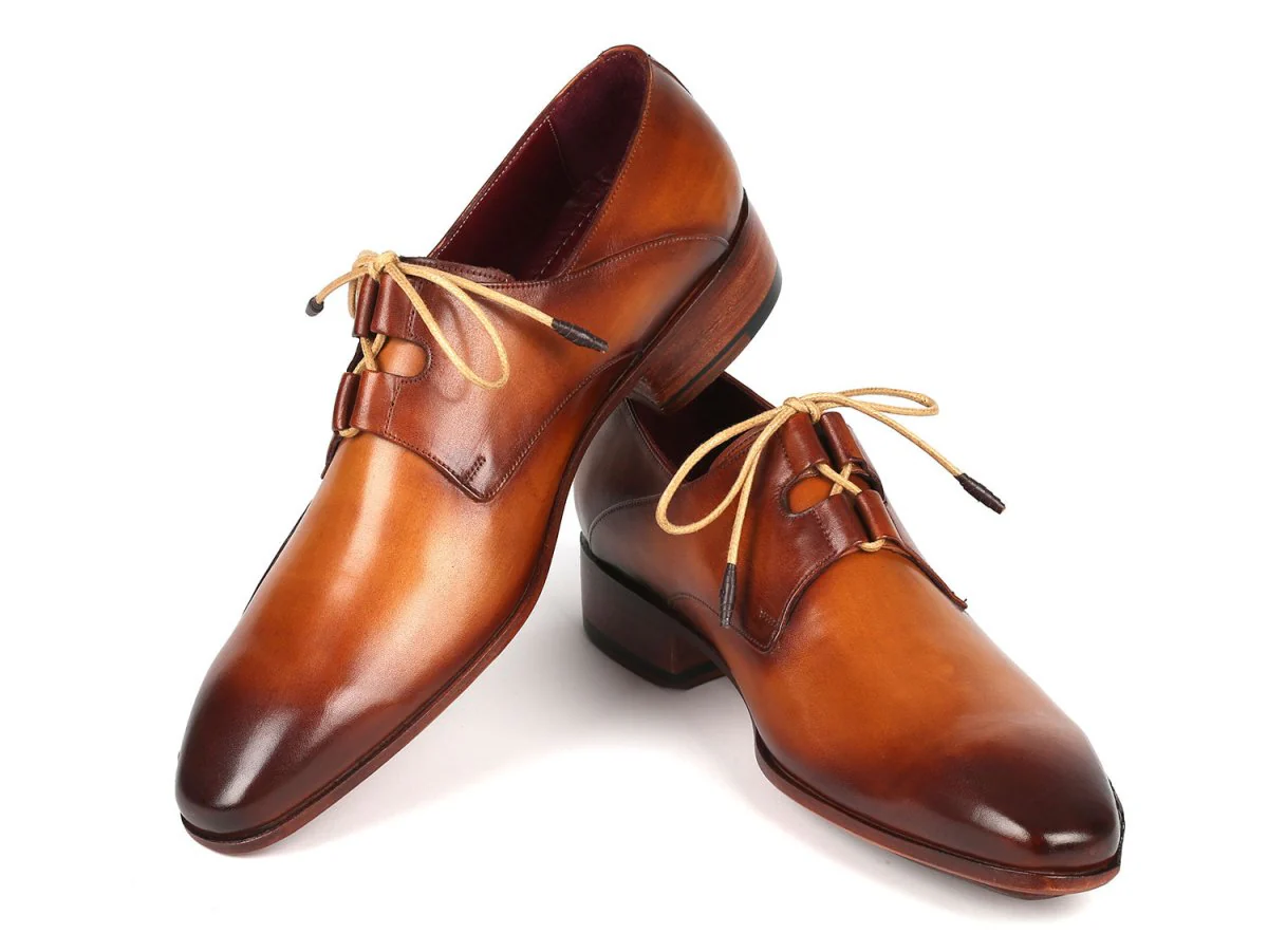 Paul Parkman Ghillie Lacing Handsewn Shoes Light Brown (ID#022-CML) - Image 5