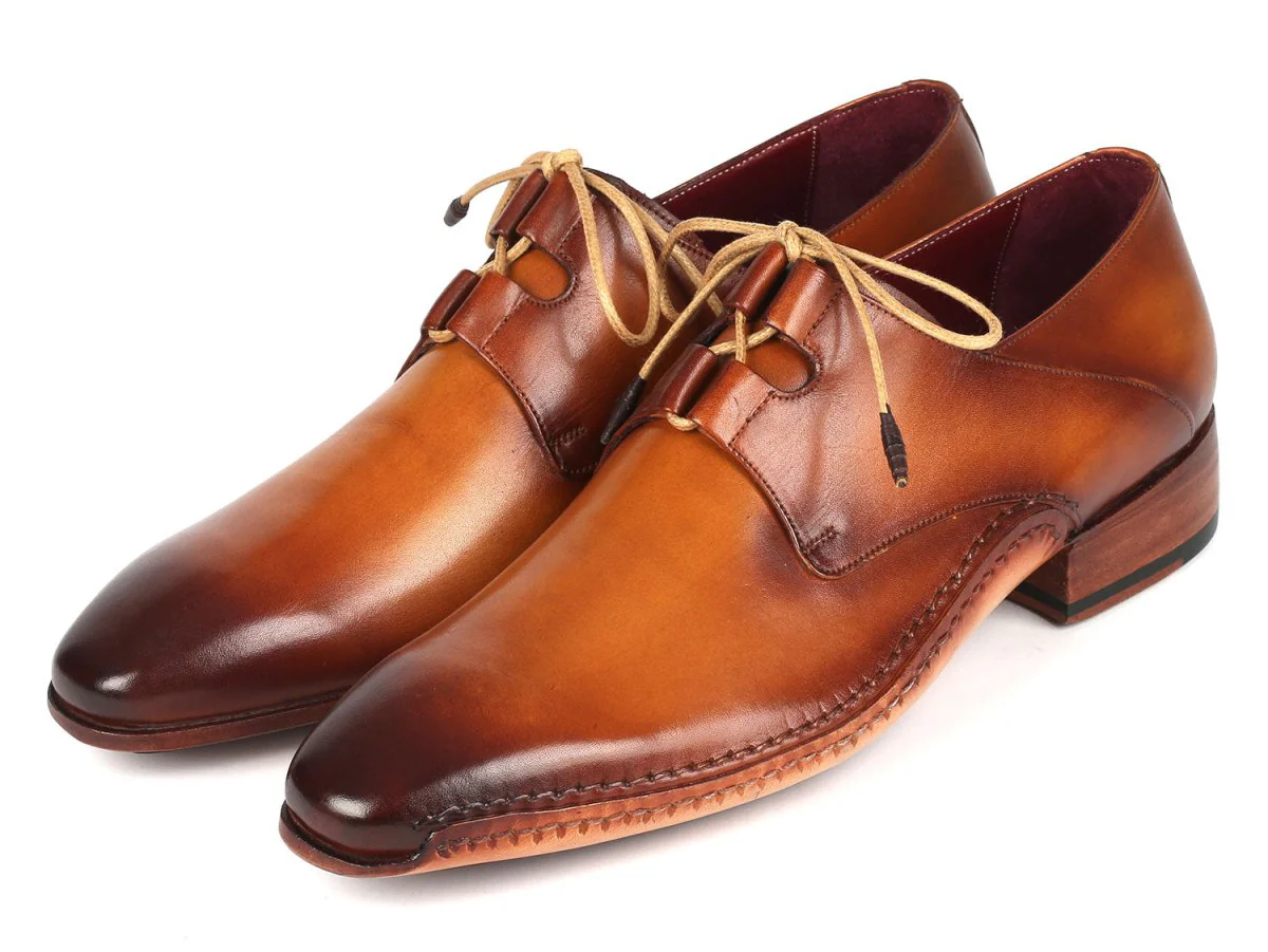 Paul Parkman Ghillie Lacing Handsewn Shoes Light Brown (ID#022-CML) - Image 6